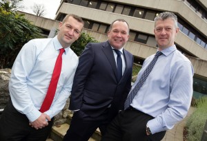 Saving €75,000 with Pure Telecom - pictured (l-r) are Emmet Nealon, deputy head of IT, Blackrock Clinic; Paul Connell, director, Pure Telecom; and John Hayes, head of IT, Blackrock Clinic