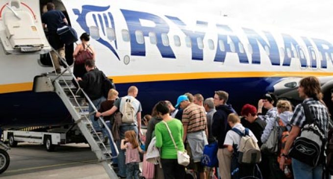 Ryanair reported almost 100 million passengers flew in 12 months