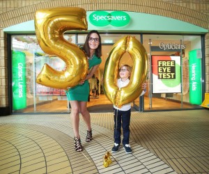 NO REPRO FEE 24/3/2016. Model mum and wellbeing expert, Alison Canavan together with her son James officially opened Specsavers 50th Irish store in Ashleaf Shopping Centre,Crumlin today, creating 8 new jobs. Speaking at the opening, Store Director Edwina McKinney comments We are delighted to have reached the major milestone of opening the 50th Specsavers in Ireland. Photo: Leon Farrell/Photocall Ireland.