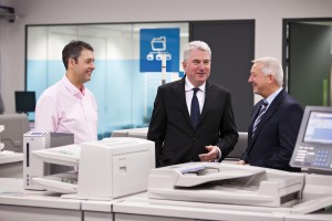 Pictured at the launch of the new Ricoh Document Services Centre in Glasnevin are (l-r) Gary Owens, manager, Ricoh Ireland Print and Document Services; Phil Keoghan, CEO, Ricoh UK & Ireland; and Gary Hopwood, general manager, Ricoh Ireland